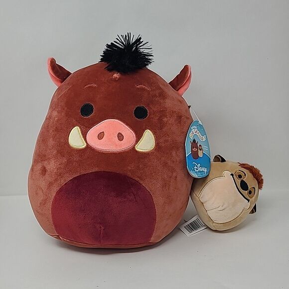 Squishmallows Disney Pumba and Timon  Combo The Lion King Brown - Picture 1 of 4